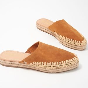 CUTE Sam Edelman Suede Tan Espadrille Mules